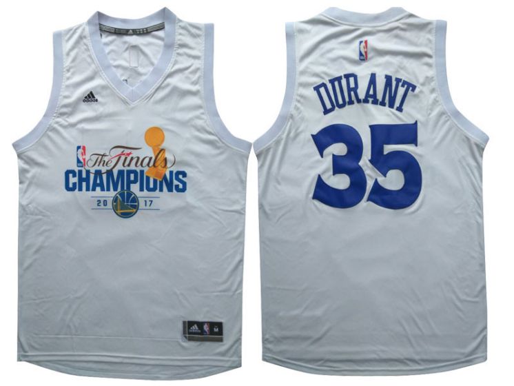 Men Golden State Warriors 35 Durant White Champions NBA Jerseys